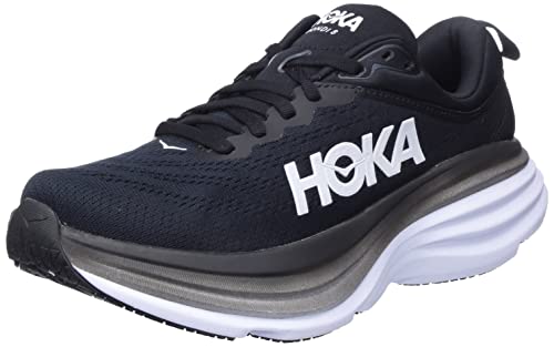 Hoka BONDI 8 - Women's Black/White Shoe Deals Outlet