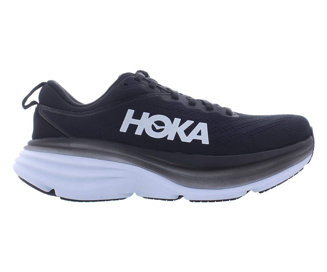 Hoka BONDI 8 - Women's Black/White Shoe Deals Outlet