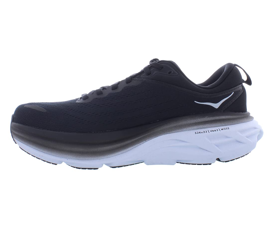 Hoka BONDI 8 - Women's Black/White Shoe Deals Outlet