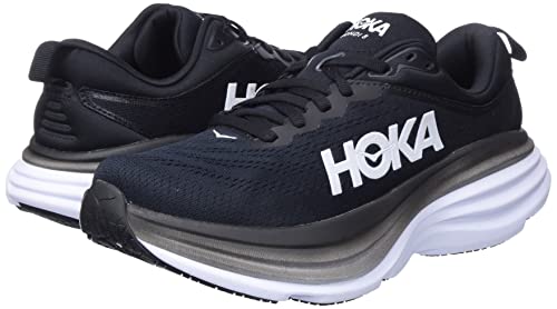 Hoka BONDI 8 - Women's Black/White Shoe Deals Outlet