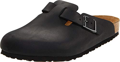 Birkenstock Boston Oiled Leather - Unisex Black Oiled Leather Shoe Deals Outlet