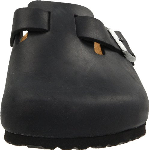 Birkenstock Boston Oiled Leather - Unisex Black Oiled Leather Shoe Deals Outlet
