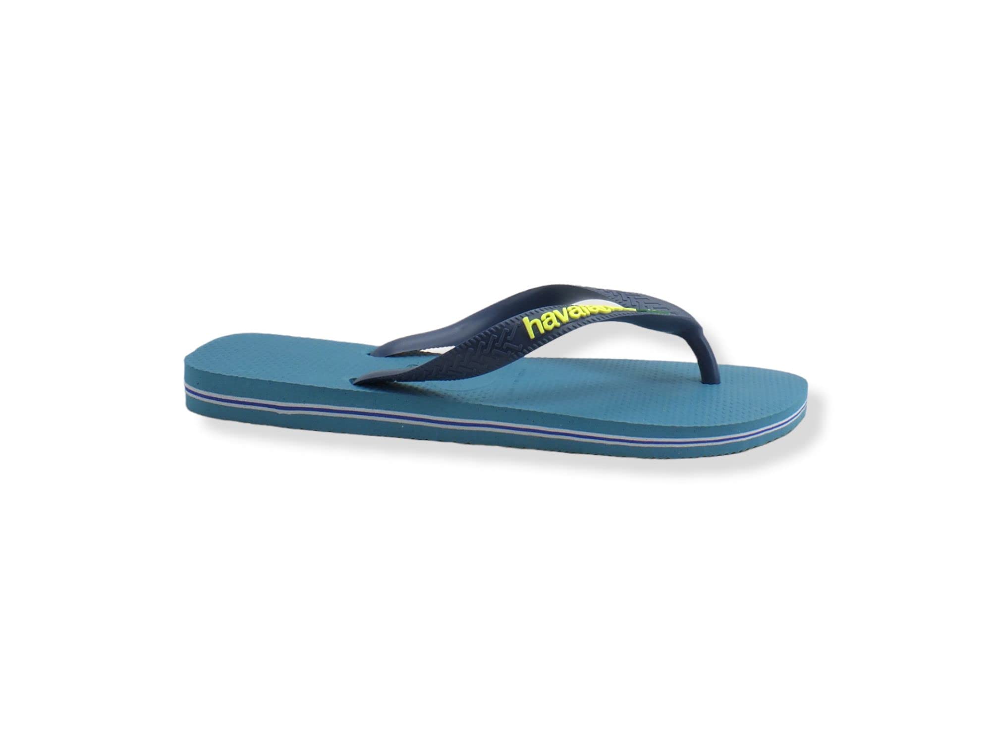 Havaianas Brazil Logo Flip Flops - Unisex Nautical Blue Shoe Deals Outlet