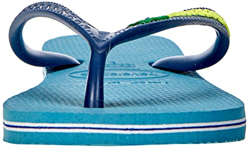 Havaianas Brazil Logo Flip Flops - Unisex Nautical Blue Shoe Deals Outlet