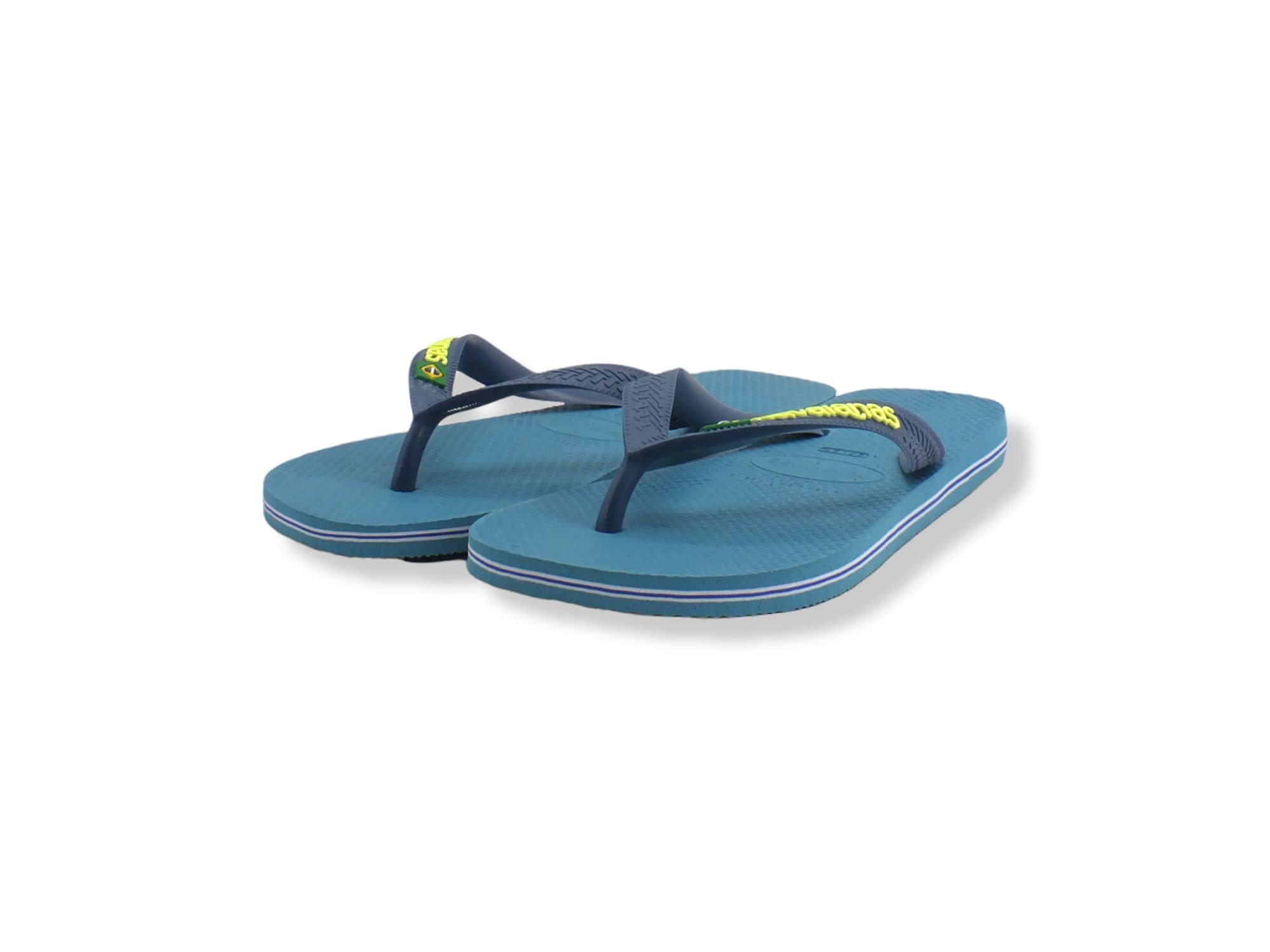 Havaianas Brazil Logo Flip Flops - Unisex Nautical Blue Shoe Deals Outlet