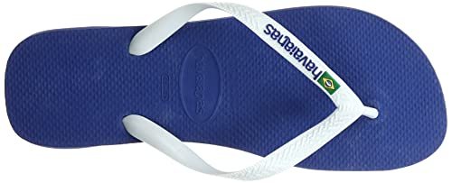 Havaianas Brazil Logo Flip Flops - Unisex Marine Blue Shoe Deals Outlet