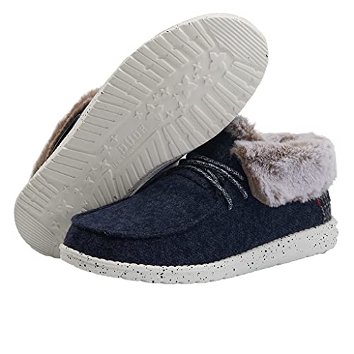 Hey Dude Britt Boots - Women's Navy Shoe Deals Outlet