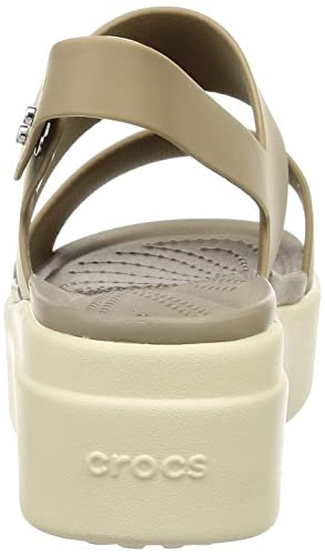Crocs Brooklyn Low Wedge - Women&#39;s Khaki/Bone Shoe Deals Outlet