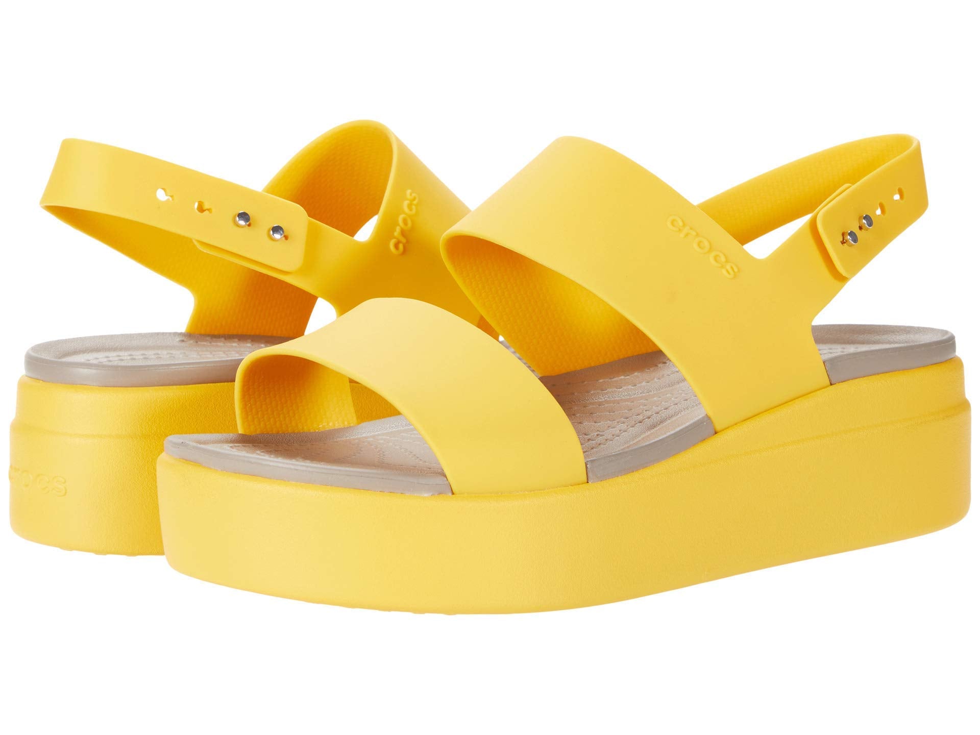 Crocs Brooklyn Low Wedge - Women&#39;s Canary/Canary Shoe Deals Outlet