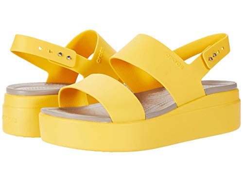 Crocs Brooklyn Low Wedge - Women&#39;s Khaki/Bone Shoe Deals Outlet