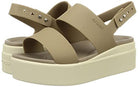Crocs Brooklyn Low Wedge - Women's Khaki/Bone Shoe Deals Outlet
