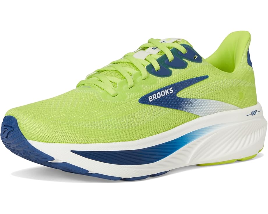 Brooks Ghost 17 Acid Lime / Navy / White 11.5 D 195394675108 Shoe Deals Outlet