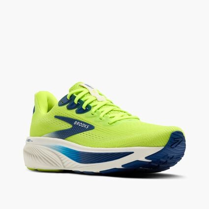 Brooks Ghost 17 Acid Lime / Navy / White 9 D 195394675054 Shoe Deals Outlet
