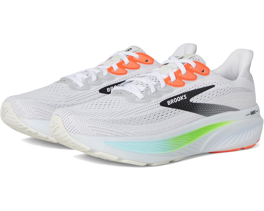 Brooks Ghost 17 Black / Grey / White 7.5 D 195394625011 Shoe Deals Outlet