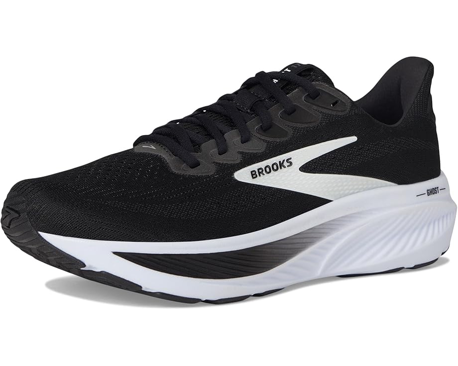 Brooks Ghost 17 Black / Grey / White 9.5 D 195394625097 Shoe Deals Outlet