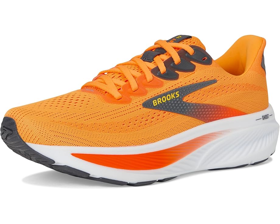Brooks Ghost 17 Blazing Orange / Yellow / Ebony 10 D 195394699043 Shoe Deals Outlet