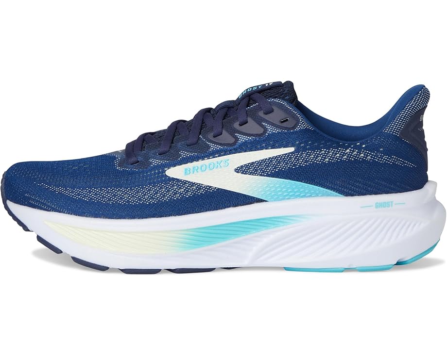 Brooks Ghost 17 Navy / Green / Turquoise 5.5 B 195394675320 Shoe Deals Outlet