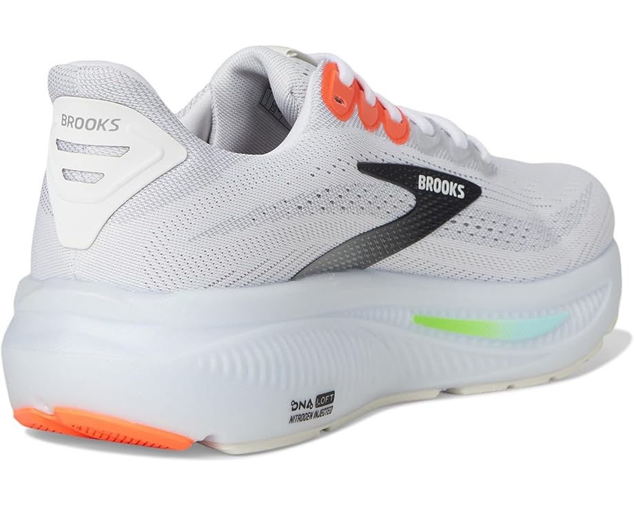 Brooks Ghost 17 White / Pink Clay / Gecko 9 D 195394626230 Shoe Deals Outlet