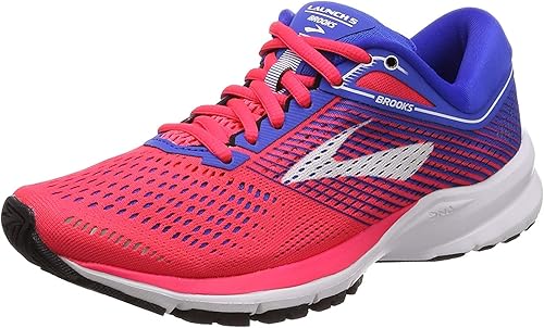 Brooks Launch 5 Pink / Blue / White 7 M 190340317316 Shoe Deals Outlet