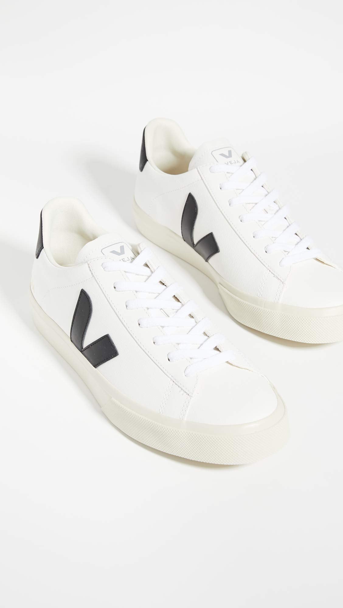 VEJA CAMPO CHROMEFREE LEATHER - Men's Extra White/Black Shoe Deals Outlet