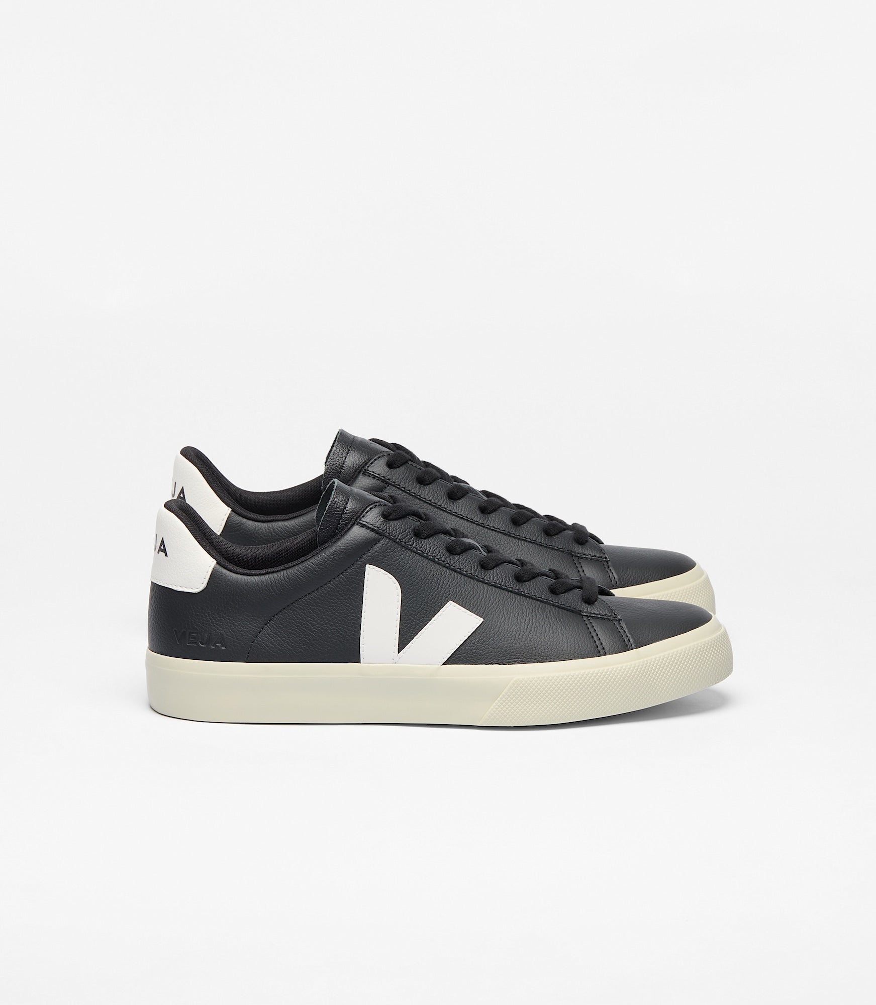 VEJA CAMPO CHROMEFREE LEATHER - Women's Black/White Shoe Deals Outlet