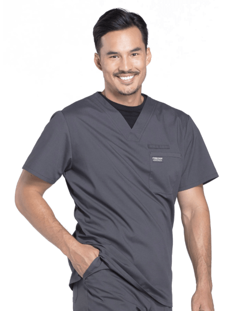 Cherokee Scrubs Workwear Professionals Tuckable V - Neck Top Pewter 2XL 737314978588 Shoe Deals Outlet