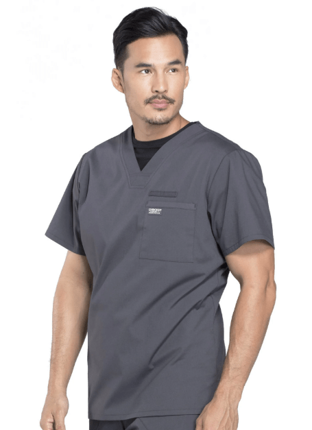 Cherokee Scrubs Workwear Professionals Tuckable V - Neck Top Pewter 2XL 737314978588 Shoe Deals Outlet