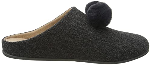 FitFlop Chrissie Pom Pom Slippers - Women's Pewter Grey Shoe Deals Outlet
