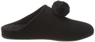FitFlop Chrissie Pom Pom Slippers - Women's All Black Shoe Deals Outlet