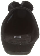 FitFlop Chrissie Pom Pom Slippers - Women's All Black Shoe Deals Outlet
