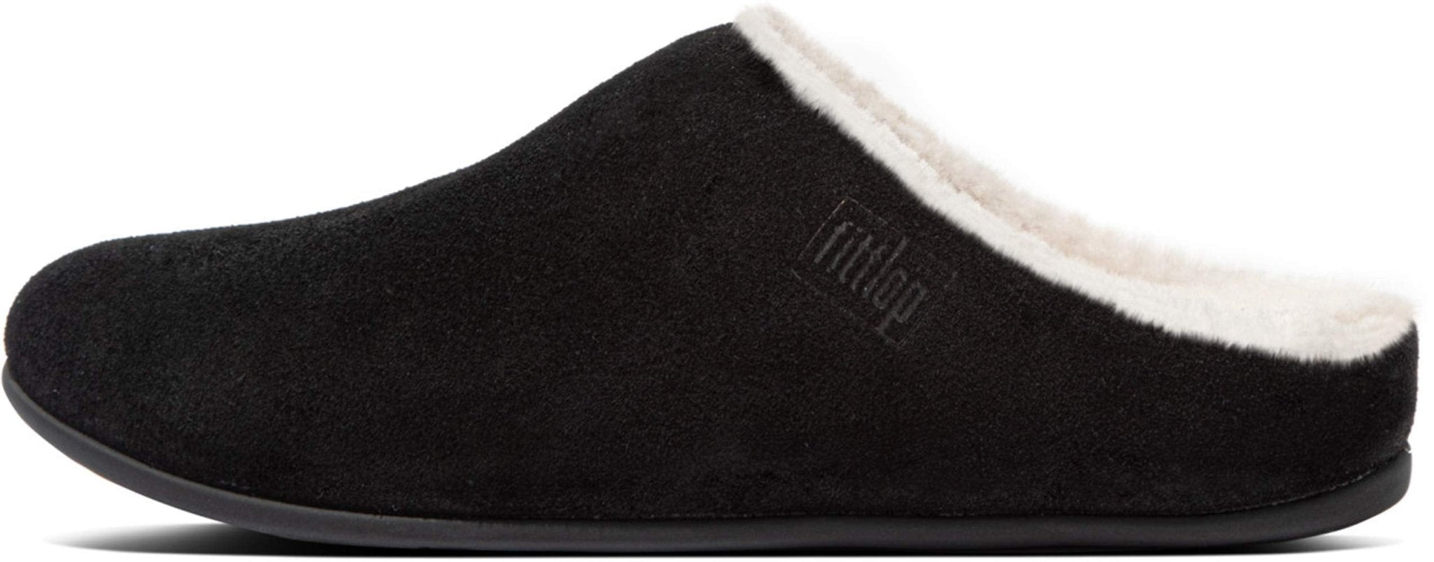 FitFlop Chrissie Shearling Slippers - Women's Black Shoe Deals Outlet