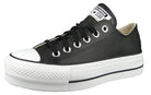 Converse Chuck Taylor All Star Lift Platform Leather Low - Top - Women's Black/White Shoe Deals Outlet