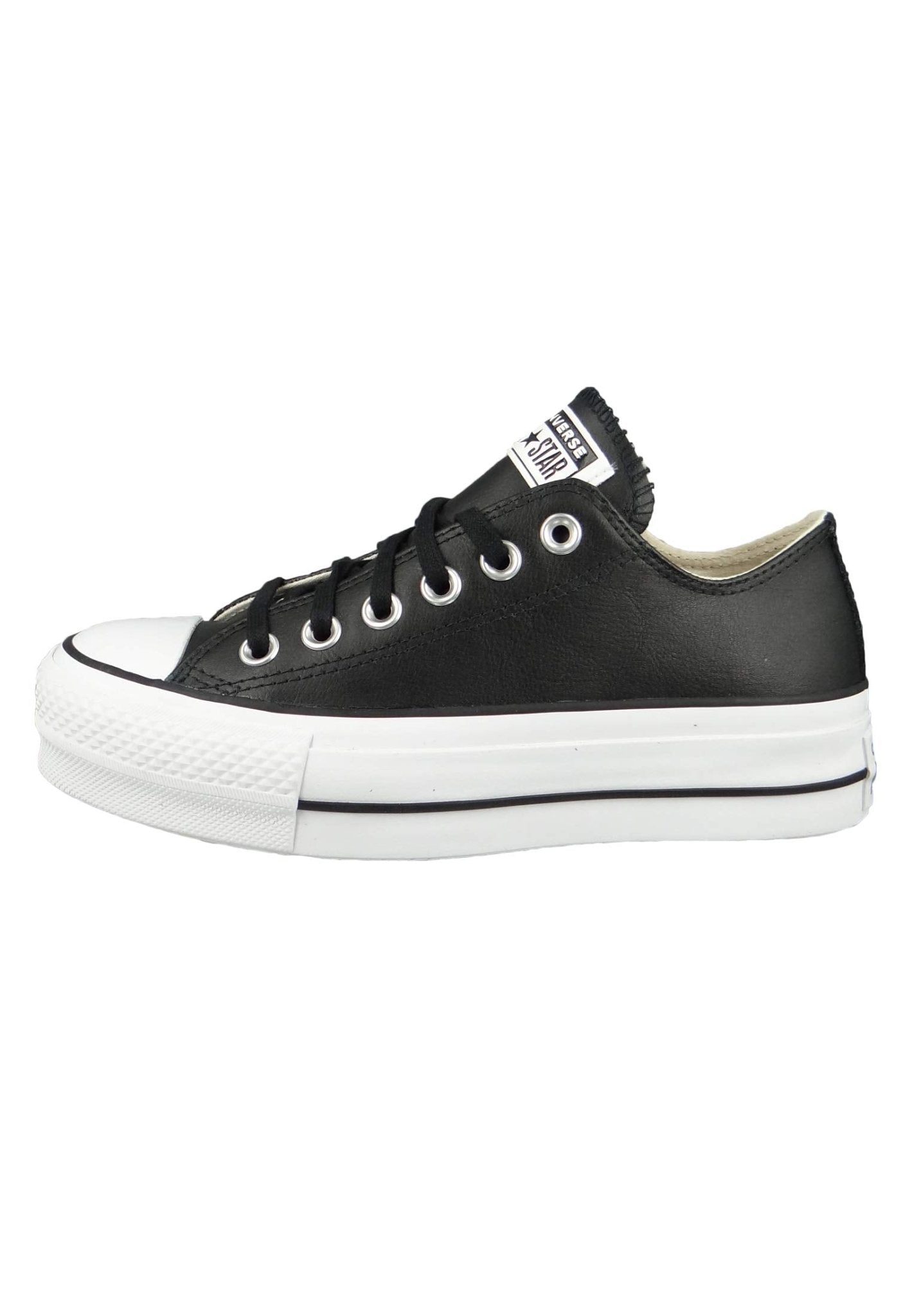 Converse Chuck Taylor All Star Lift Platform Leather Low - Top - Women's Black/White Shoe Deals Outlet