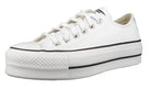 Converse Chuck Taylor All Star Lift Platform Leather Low - Top - Women's White/Black/White Shoe Deals Outlet