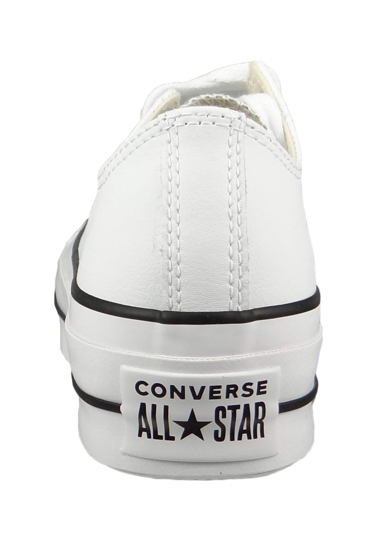 Converse Chuck Taylor All Star Lift Platform Leather Low - Top - Women's White/Black/White Shoe Deals Outlet