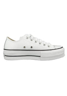 Converse Chuck Taylor All Star Lift Platform Leather Low - Top - Women's White/Black/White Shoe Deals Outlet