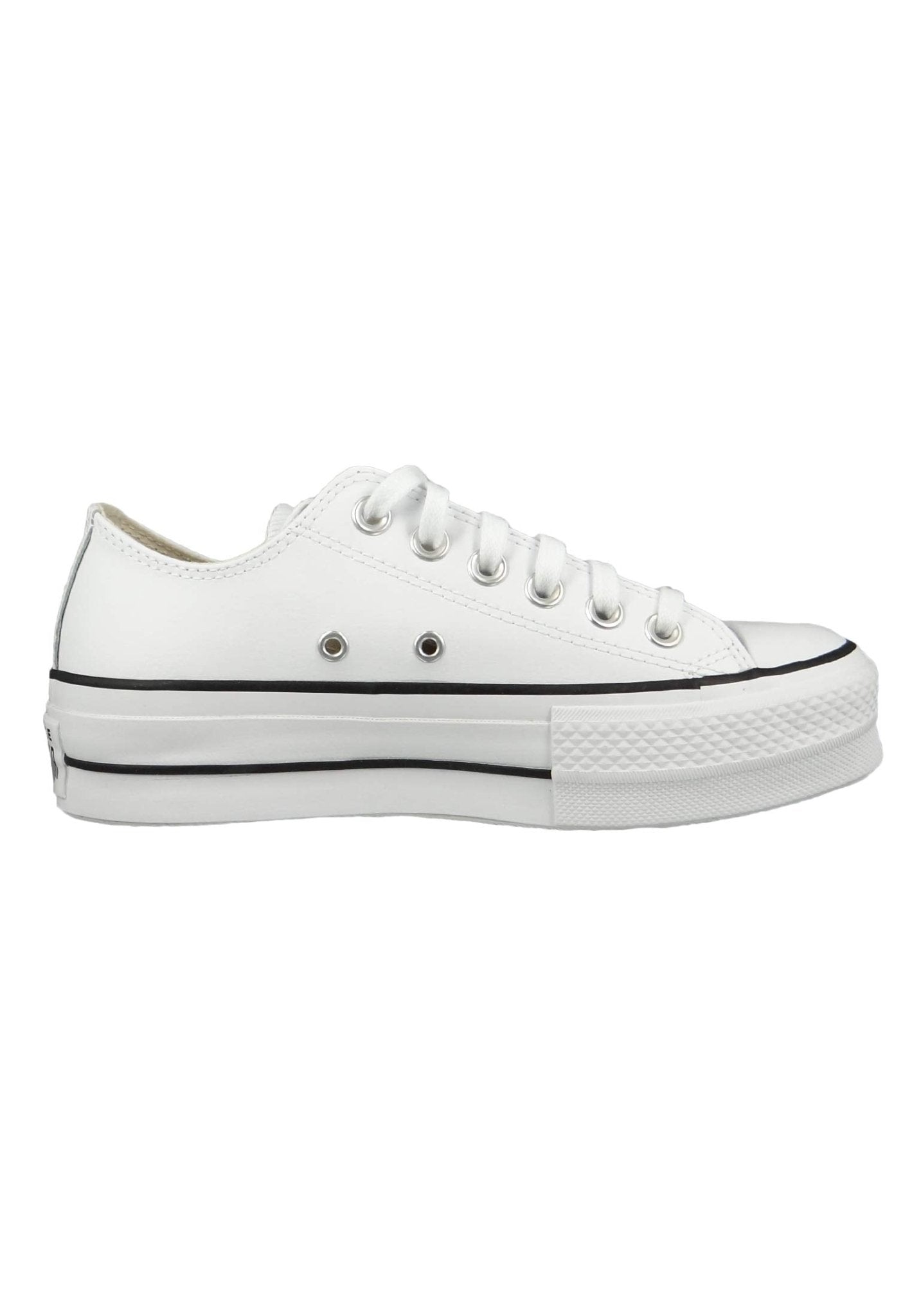 Converse Chuck Taylor All Star Lift Platform Leather Low - Top - Women's White/Black/White Shoe Deals Outlet