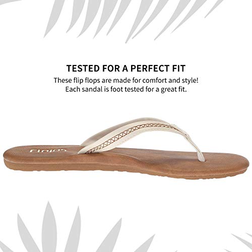 Flojos Claire - Women's Ivory/Tan Shoe Deals Outlet