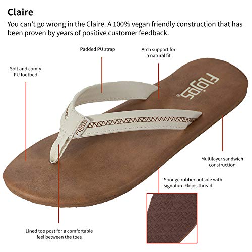 Flojos Claire - Women's Ivory/Tan Shoe Deals Outlet