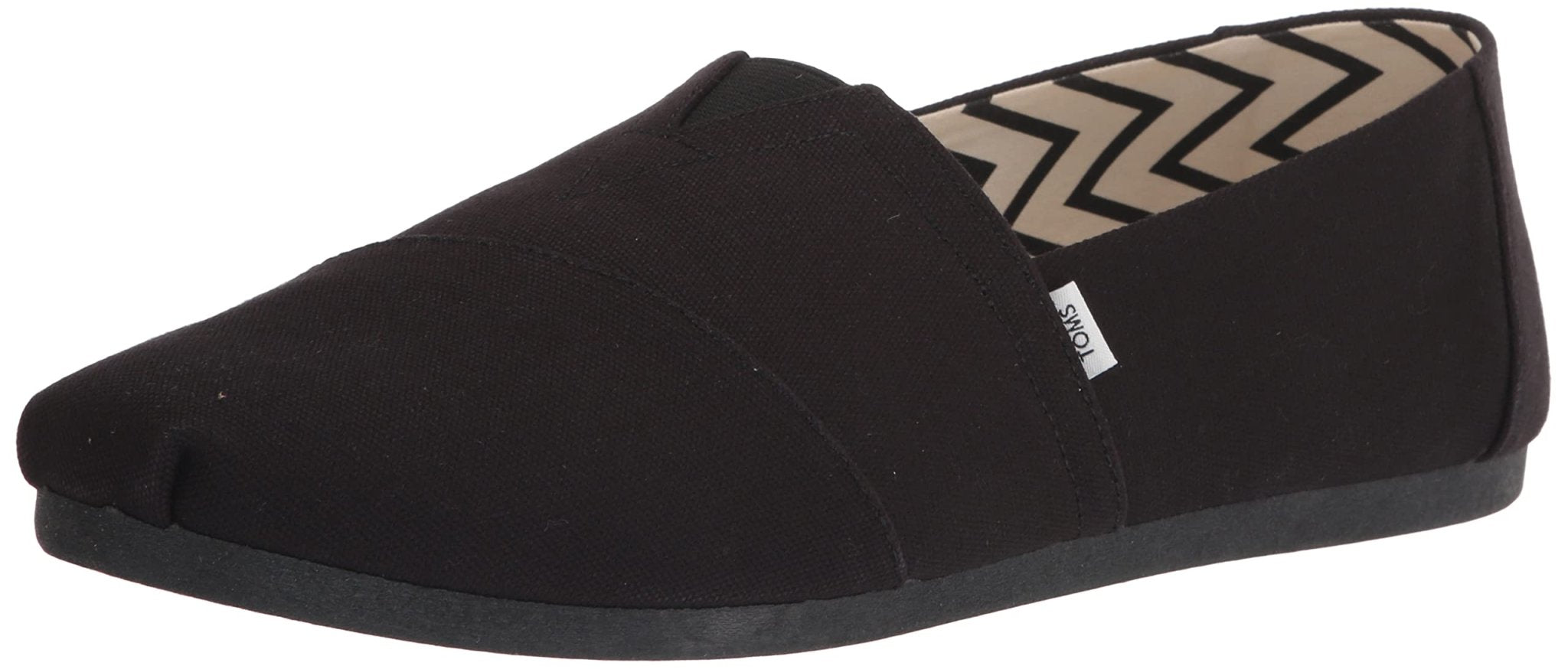 TOMS Classic Alpargata - Men's Black on Black Canvas Shoe Deals Outlet