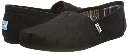 TOMS Classic Alpargata - Men's Black on Black Canvas Shoe Deals Outlet