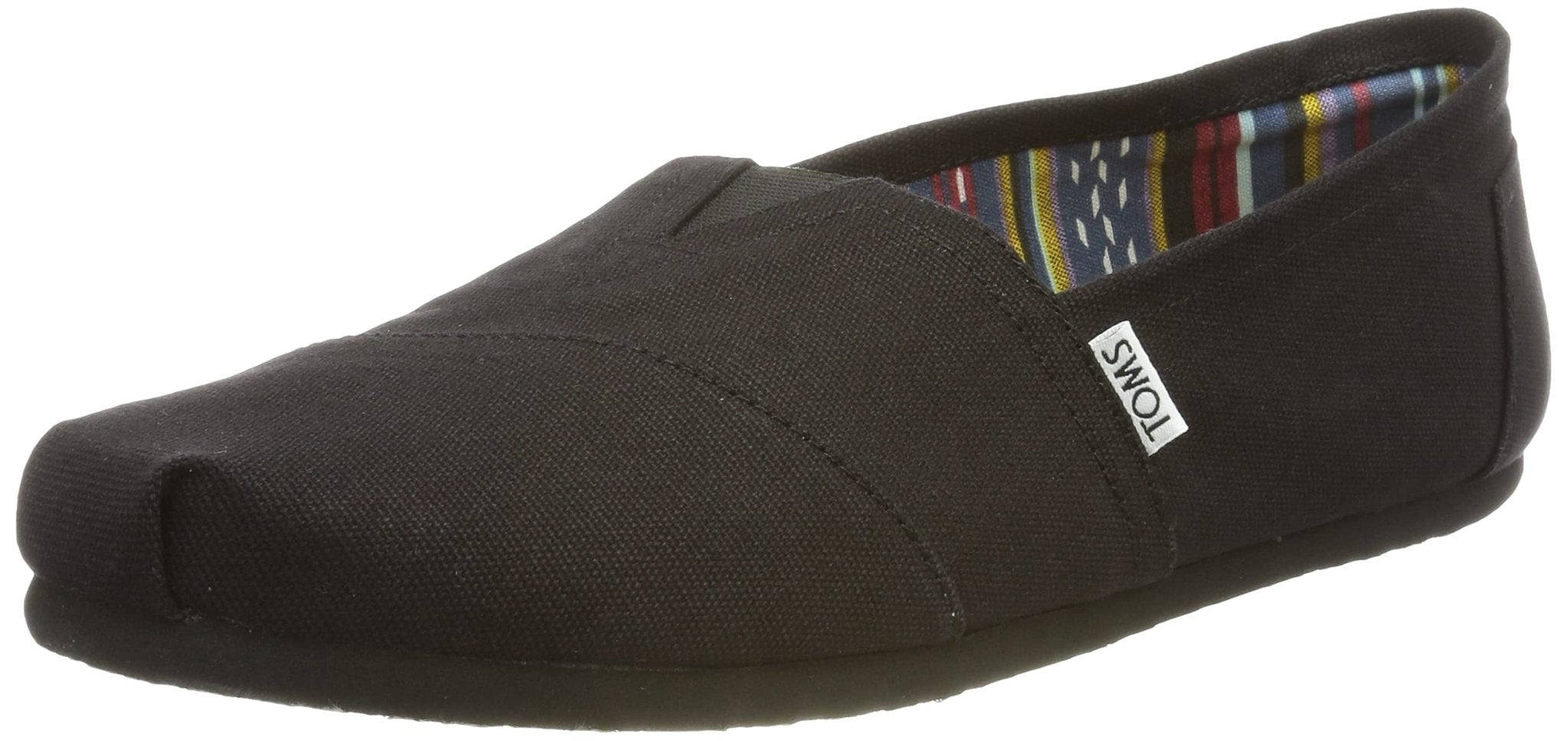 TOMS Classic Alpargata - Men's Black on Black Canvas Shoe Deals Outlet