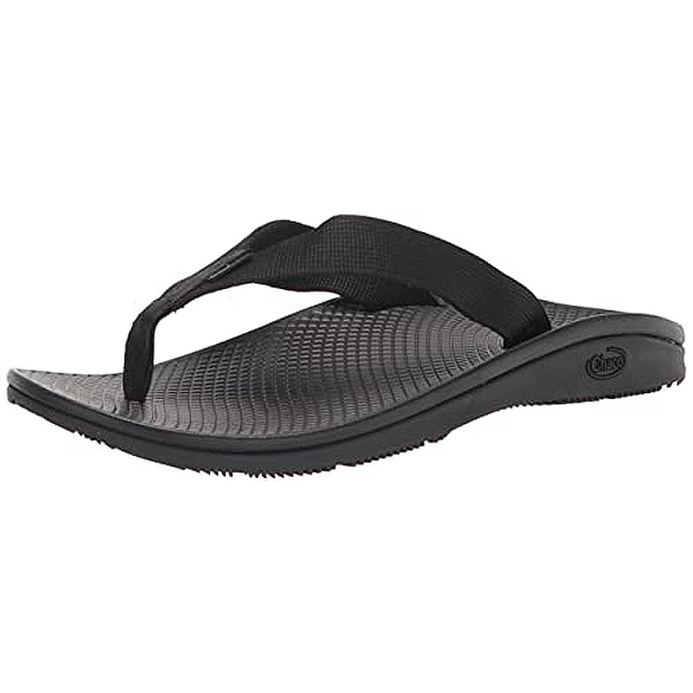 Chaco Classic Flip - Men's Solid Black Shoe Deals Outlet