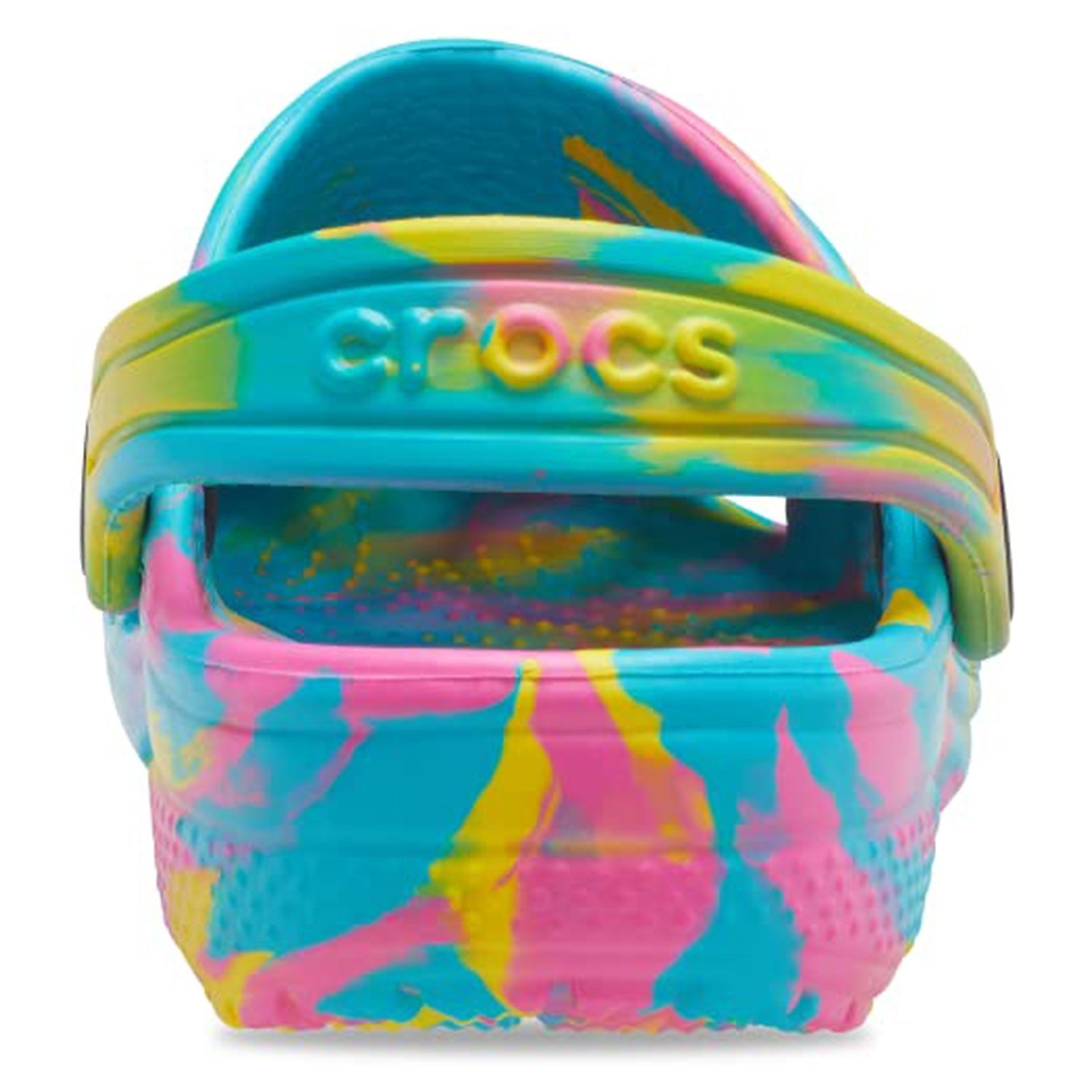 Crocs Classic Marbled Clog - Kids Rainbow Tie Dye Shoe Deals Outlet