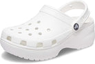 Crocs Classic Platform Clogs - Women's White Shoe Deals Outlet