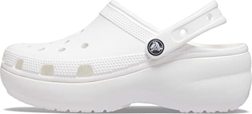 Crocs Classic Platform Clogs - Women's White Shoe Deals Outlet