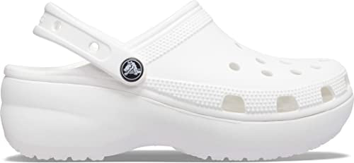 Crocs Classic Platform Clogs - Women's White Shoe Deals Outlet