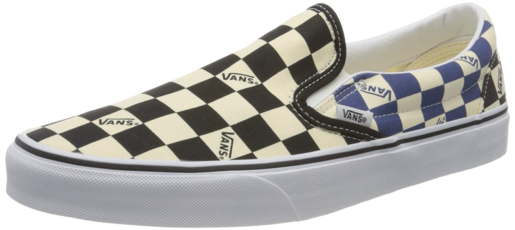 Vans Classic Slip - On - Unisex Big Check Black/Navy Shoe Deals Outlet