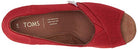 TOMS Classic Wedge - Women's Red Crosshatch Jacquard Shoe Deals Outlet