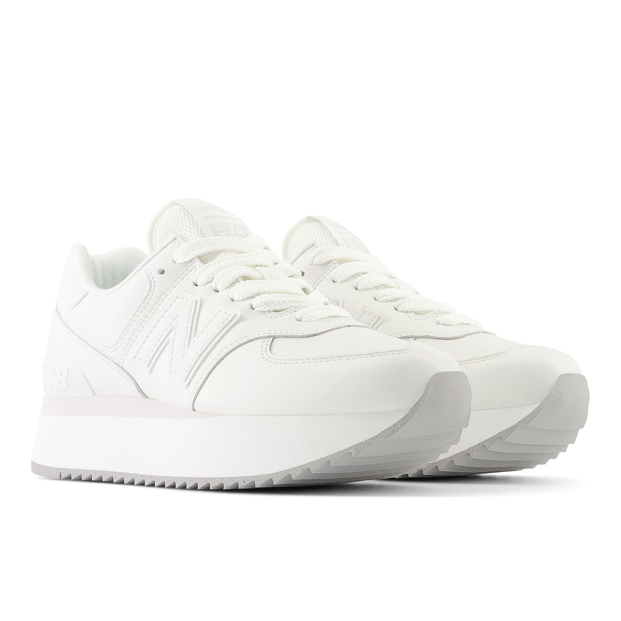 New Balance Classics 574 - Women's Platform White/White Shoe Deals Outlet